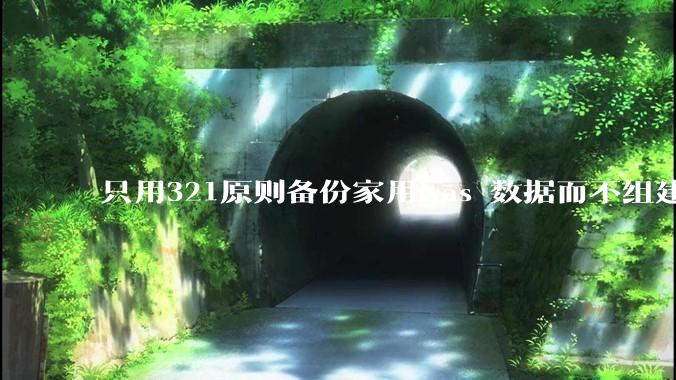 只用321原则备份家用Nas 数据而不组建raid阵列的人，不怕哪天备份全部同时损坏导致无法恢复吗？